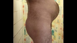 [Belly, Fat, Guy Showering] Hairy Fat Guy Showering