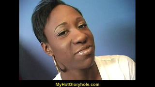 [Sucking, Interracial, Gloryhole] Gloryhole Initiating Ebony Babe 6