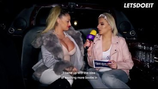 [Teases Curvy Blonde, Grabbing Gets, Bums] Tattooed Lesbian With Big Tits Teases Curvy Blonde In Limo Boob Grabbing Gets Intense