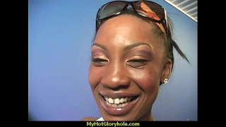 [Teen, Gloryhole Audition 12, Glory Hole] Incredible Ebony Glory Hole Blowjob Gloryhole Audition 12